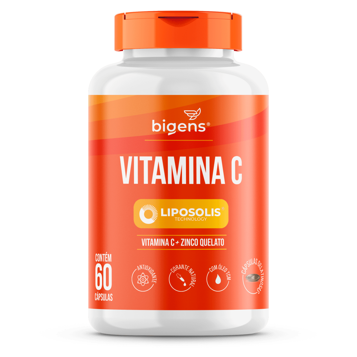 Vitamina C Liposolis® | Vitamina C + Zinco 60 Cápsulas - Bigens