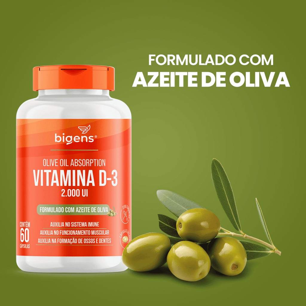 Vitamina D3 + K2 MK7 60 Cápsulas - Bigens