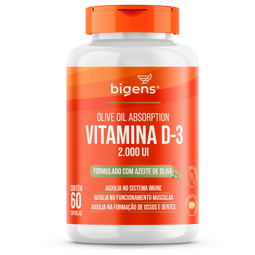 Vitamina D3 + K2 MK7 60 Cápsulas - Bigens