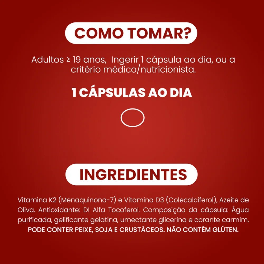 Vitamina D3 + K2 MK7 Cápsulas | 2000 UI 100 MCG 120 Cápsulas Softgel - Bigens