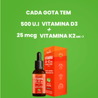 Vitamina D3 + K2 MK7 Gotas | Sabor Limão 20ml - Bigens