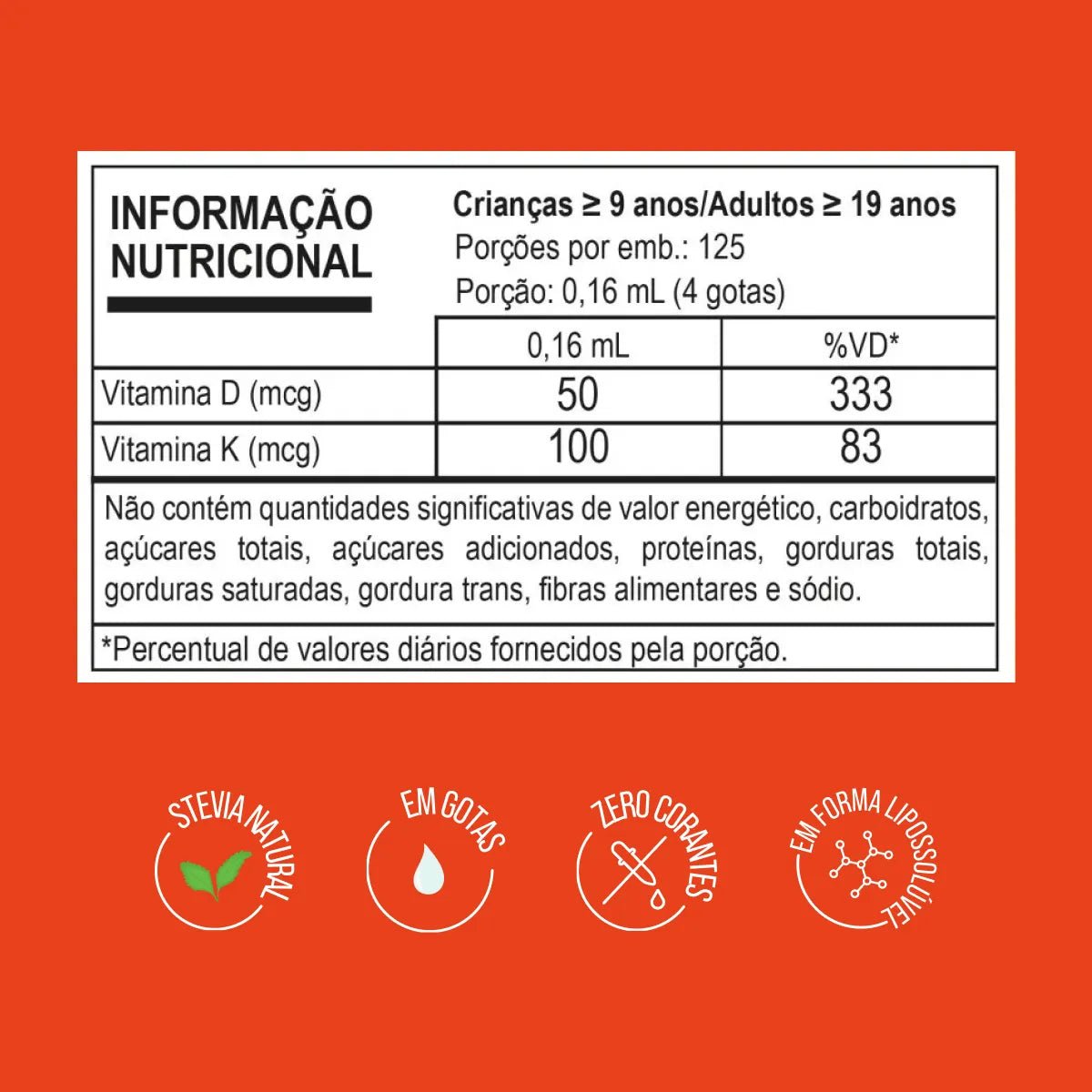 Vitamina D3 + K2 MK7 Gotas | Sabor Limão 20ml - Vitamina D - Bigens