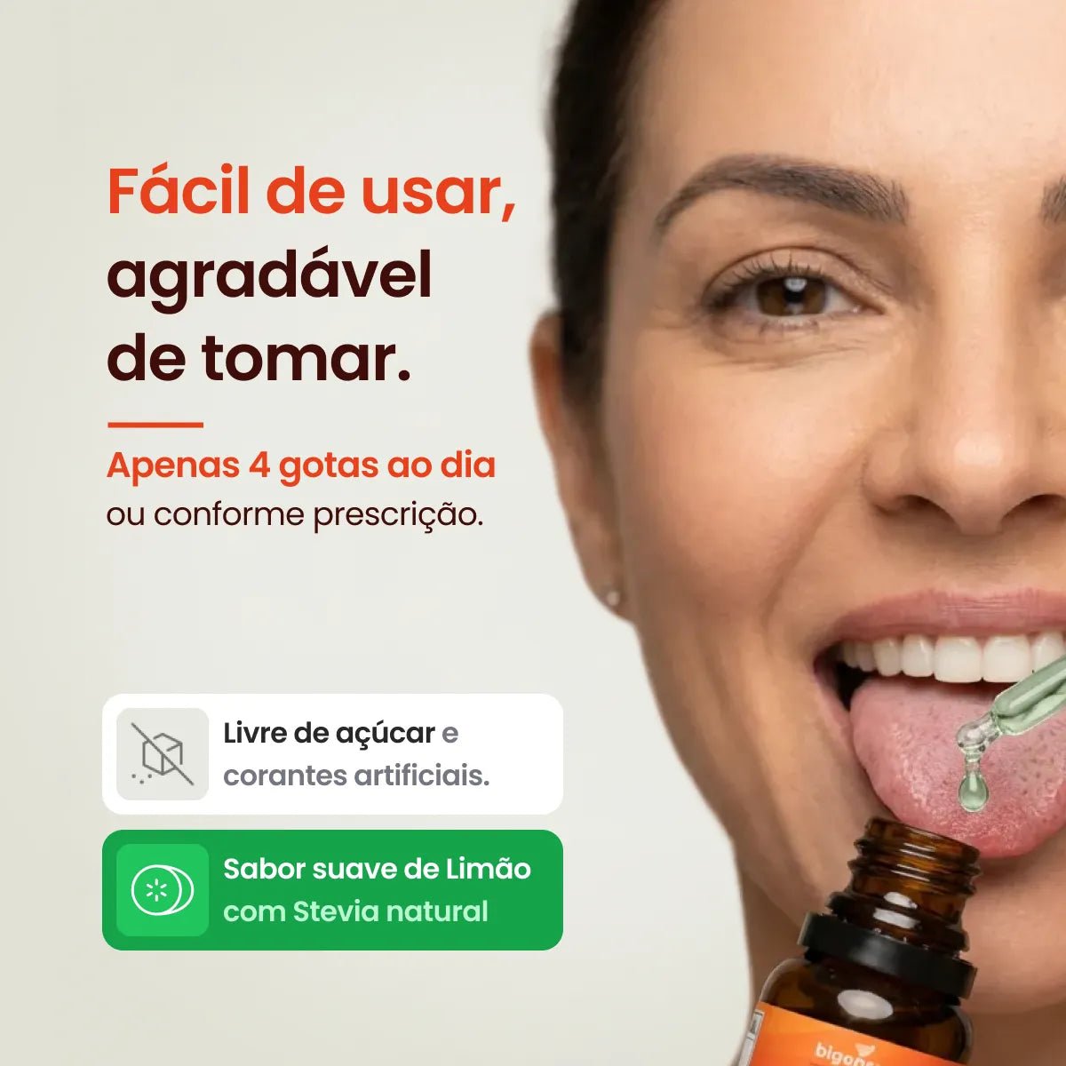 Vitamina D3 + K2 MK7 Gotas | Sabor Limão 20ml - Vitamina D - Bigens