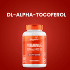 Vitamina E | 300mg (400 UI) DL - alpha - Tocoferol 60 Cápsulas Softgel - Bigens