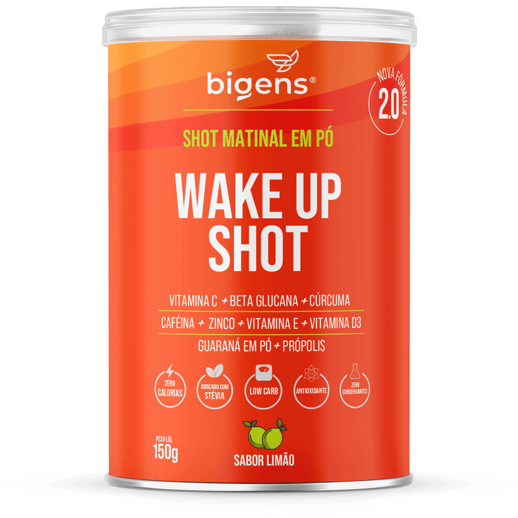 Wake Up Shot 2.0 | 9 ingredientes em 1 shot 150g - Bigens
