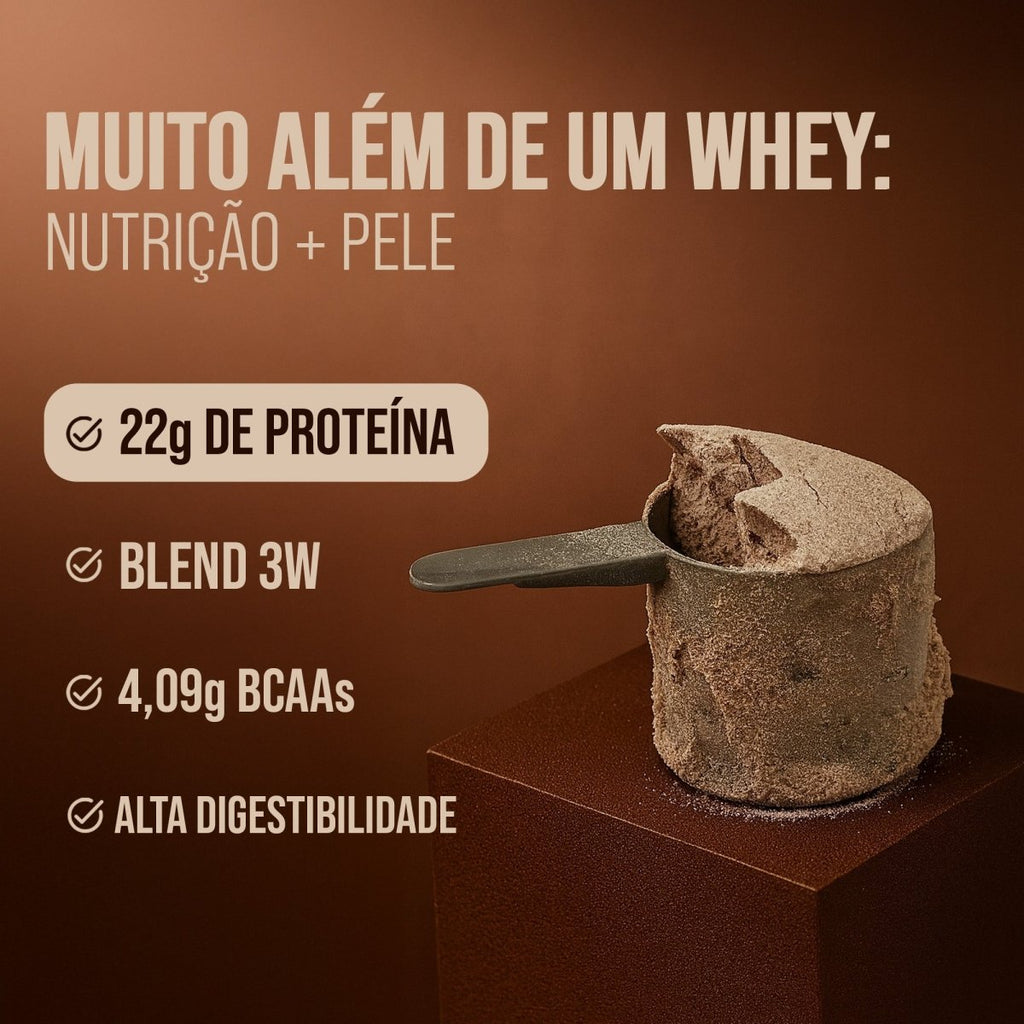 Whey 3W Blend Clean | Sabor Chocolate Suíço 22g de Proteína 450g - Bigens