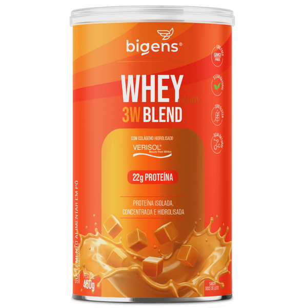 Whey 3W Blend Clean | Sabor Doce de Leite 22g de Proteína 450g